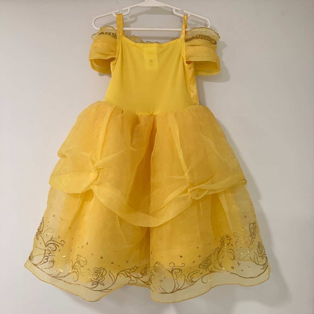 Disney Belle Beauty and the Beast Costume Kids Size 3 Yellow Sequin | Princess - Picture 5 of 10